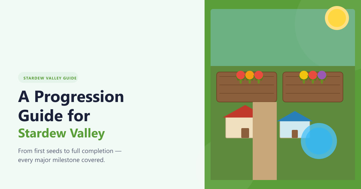 A Progression Guide for Stardew Valley (2026)