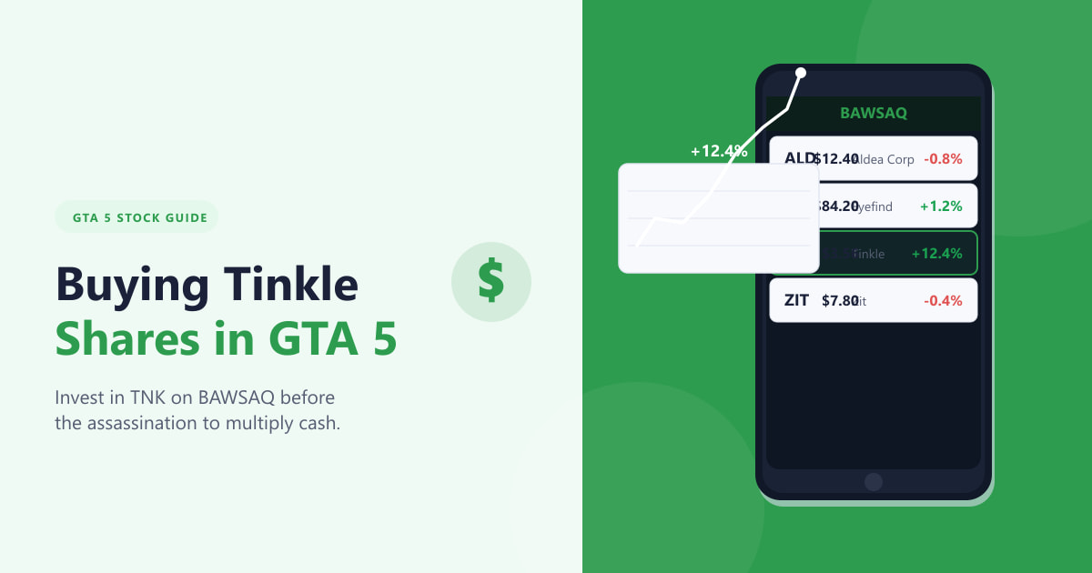 Acquistare azioni Tinkle in GTA 5 (Guida alle azioni TNK)
