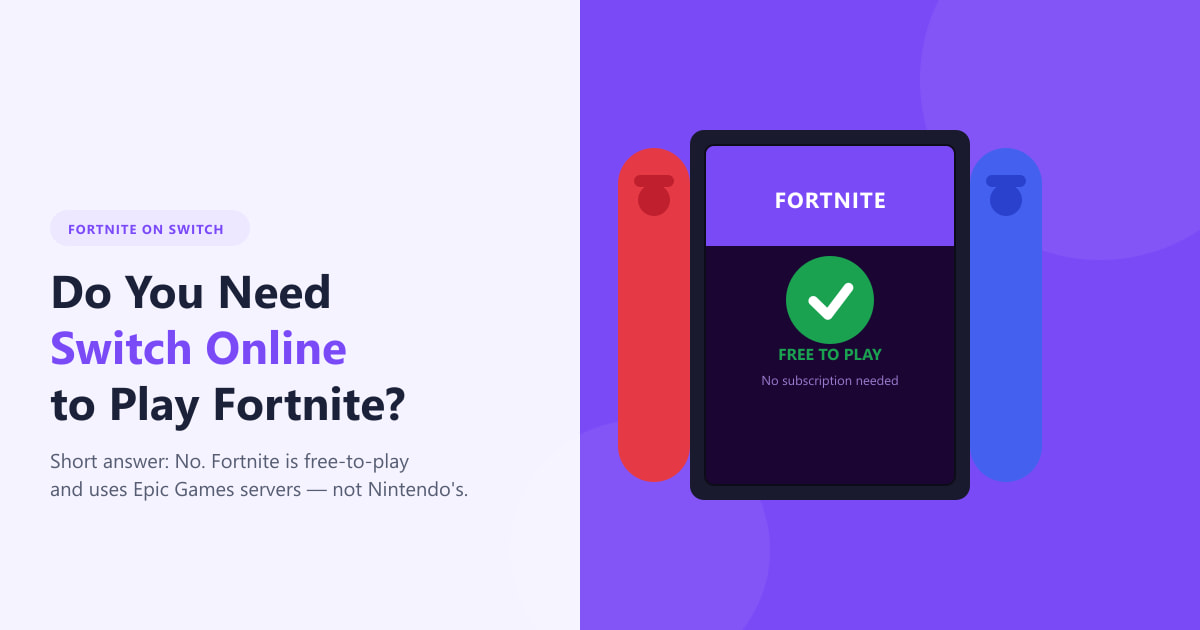 Do You Need Switch Online to Play Fortnite? (2026)
