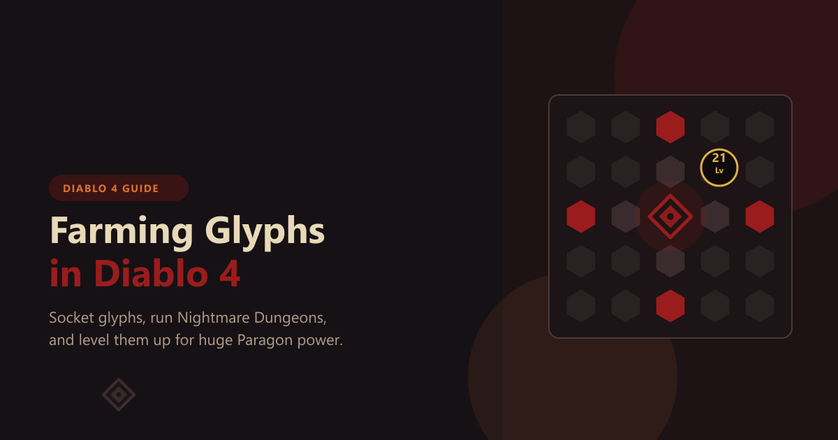 Farming Glyphs in Diablo 4: Fast Leveling Guide (2026)