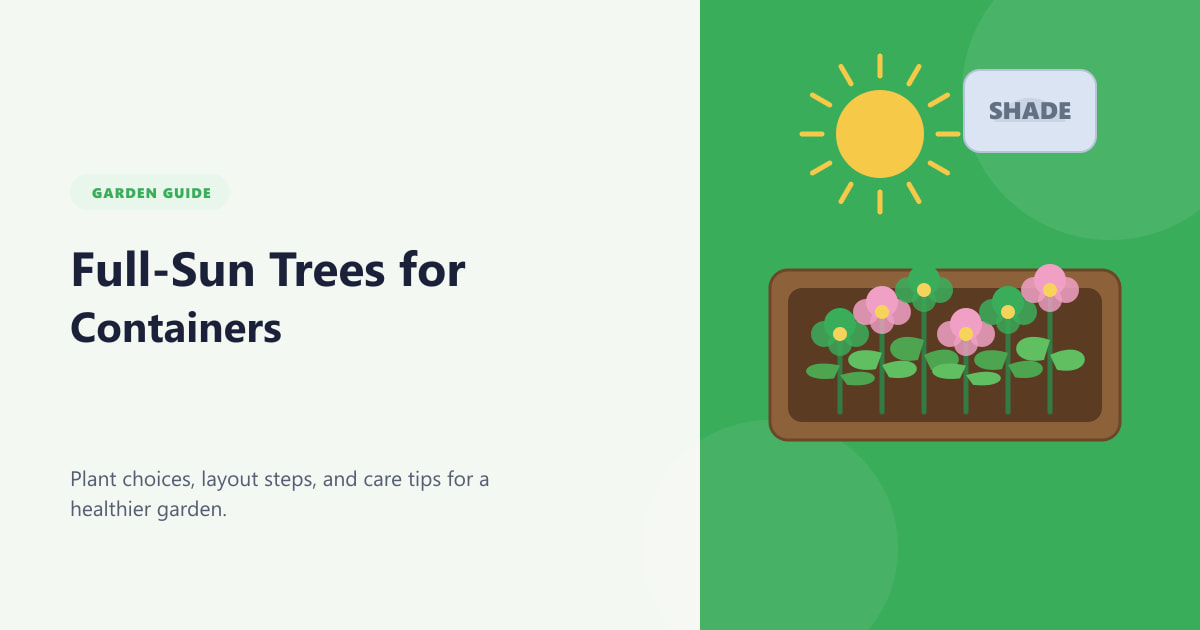 Full-Sun Trees for Containers Guide