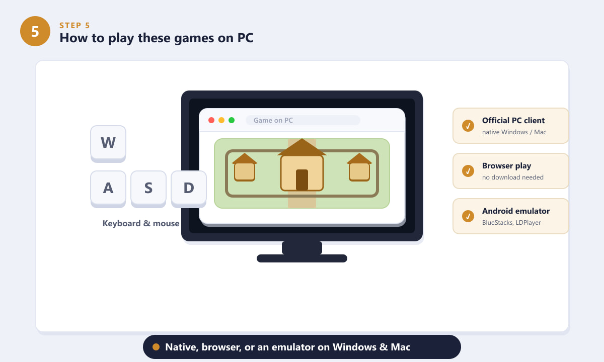 Cum să joci jocuri asemănătoare Clash of Clans pe PC folosind un client nativ, un browser sau un emulator Android