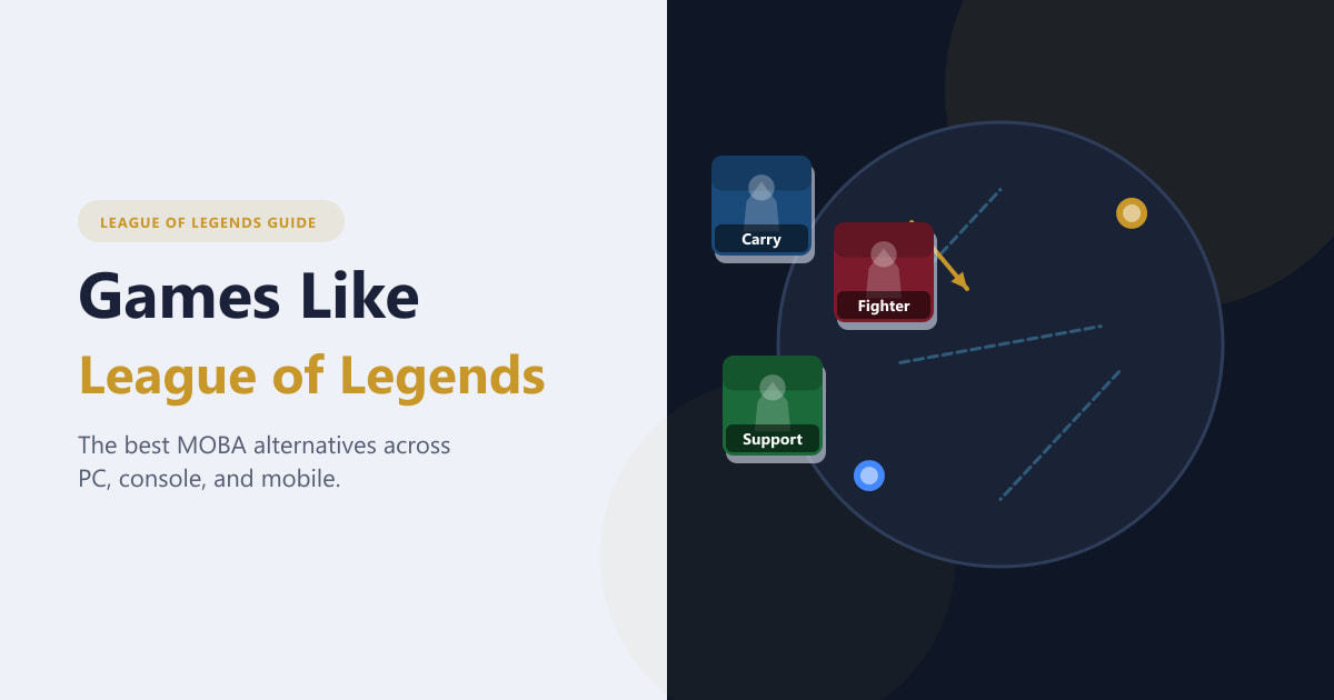 Games Like League of Legends — Best MOBA Alternatives (2026)