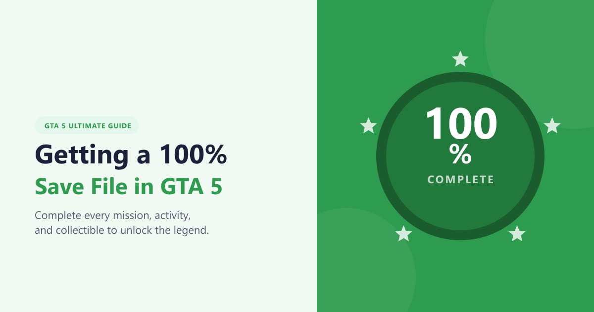 Getting a 100% Save File in GTA 5 (Complete Guide 2026)