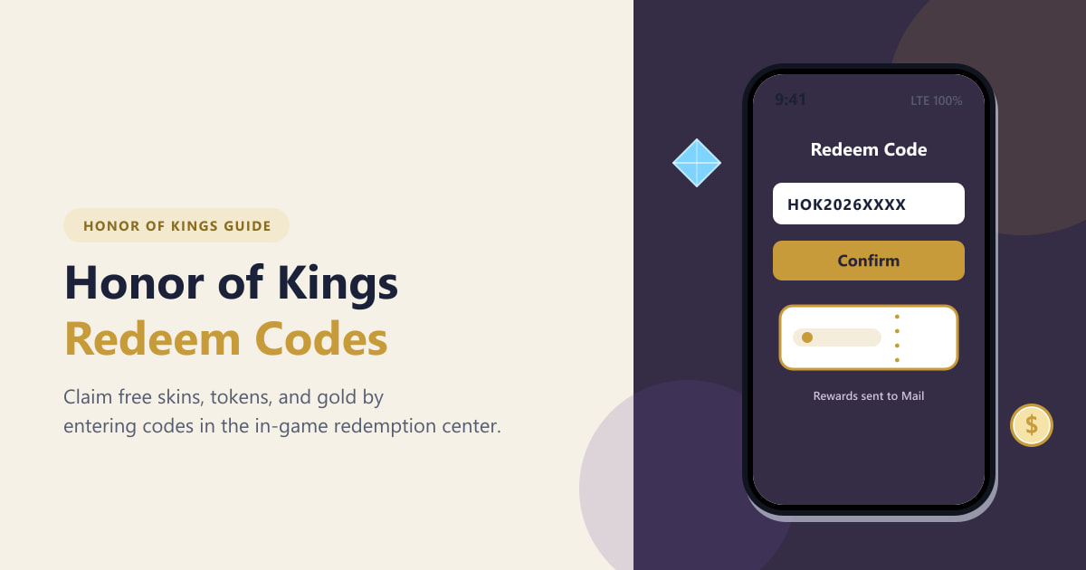 Honor of Kings Redeem Codes: How to Redeem (2026)