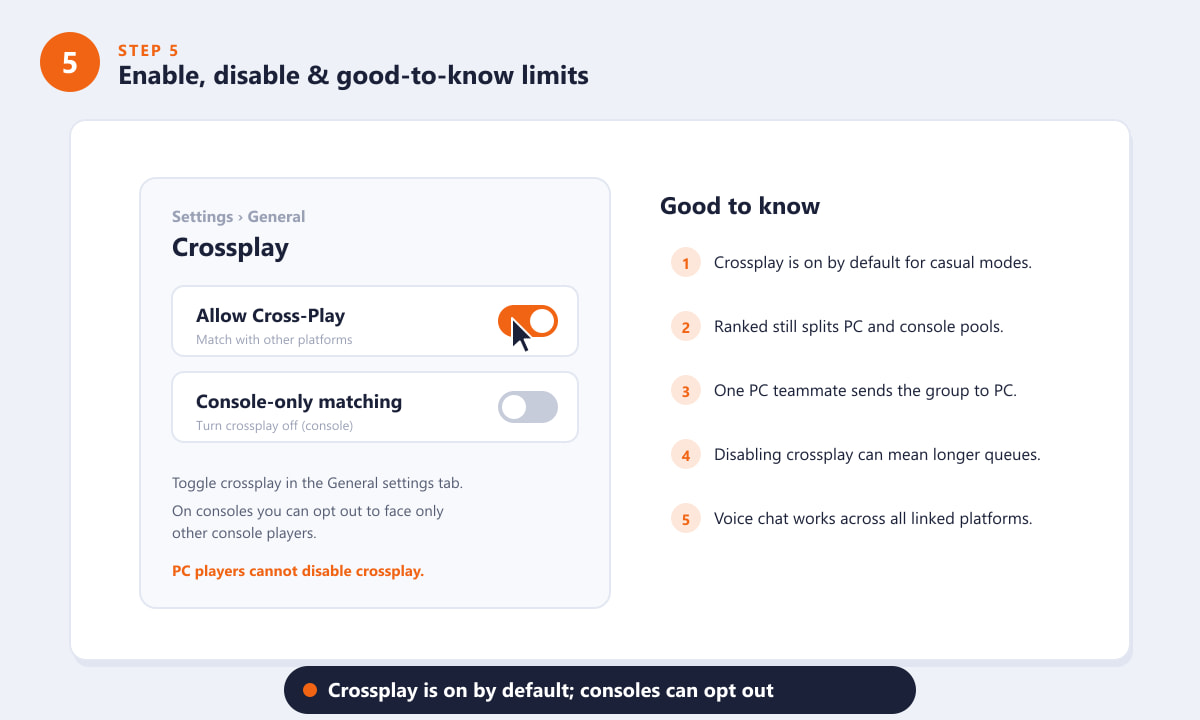 Overwatch 2 crossplay settings toggle and good-to-know limits for ranked