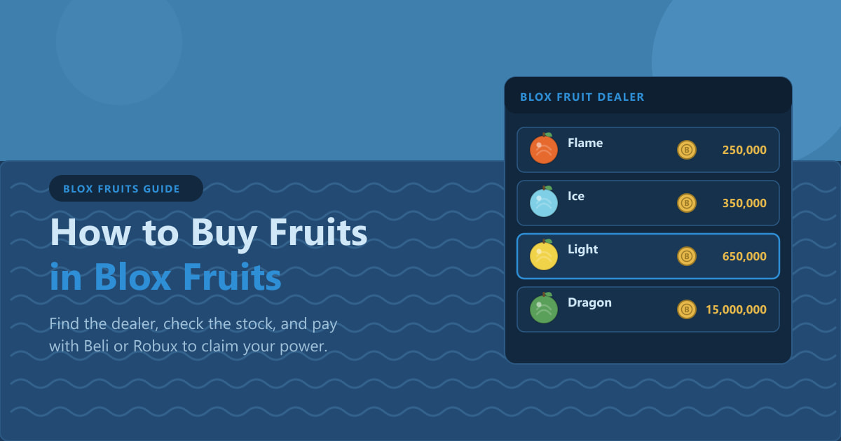 How to Buy Fruits in Blox Fruits (2026 Guide)