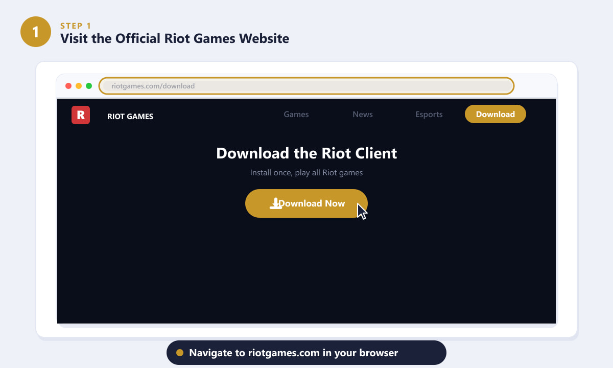 造訪 Riot Games 官方網站下載 Riot 用戶端啟動器