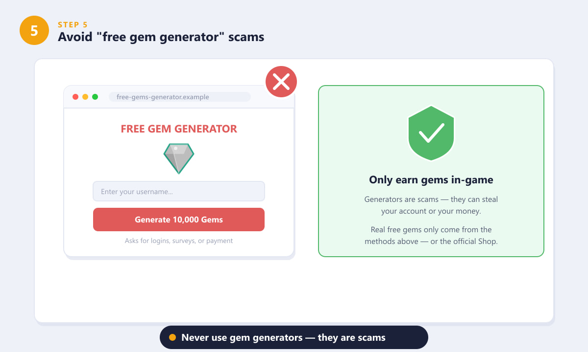 Avoiding free gem generator scams in Brawl Stars