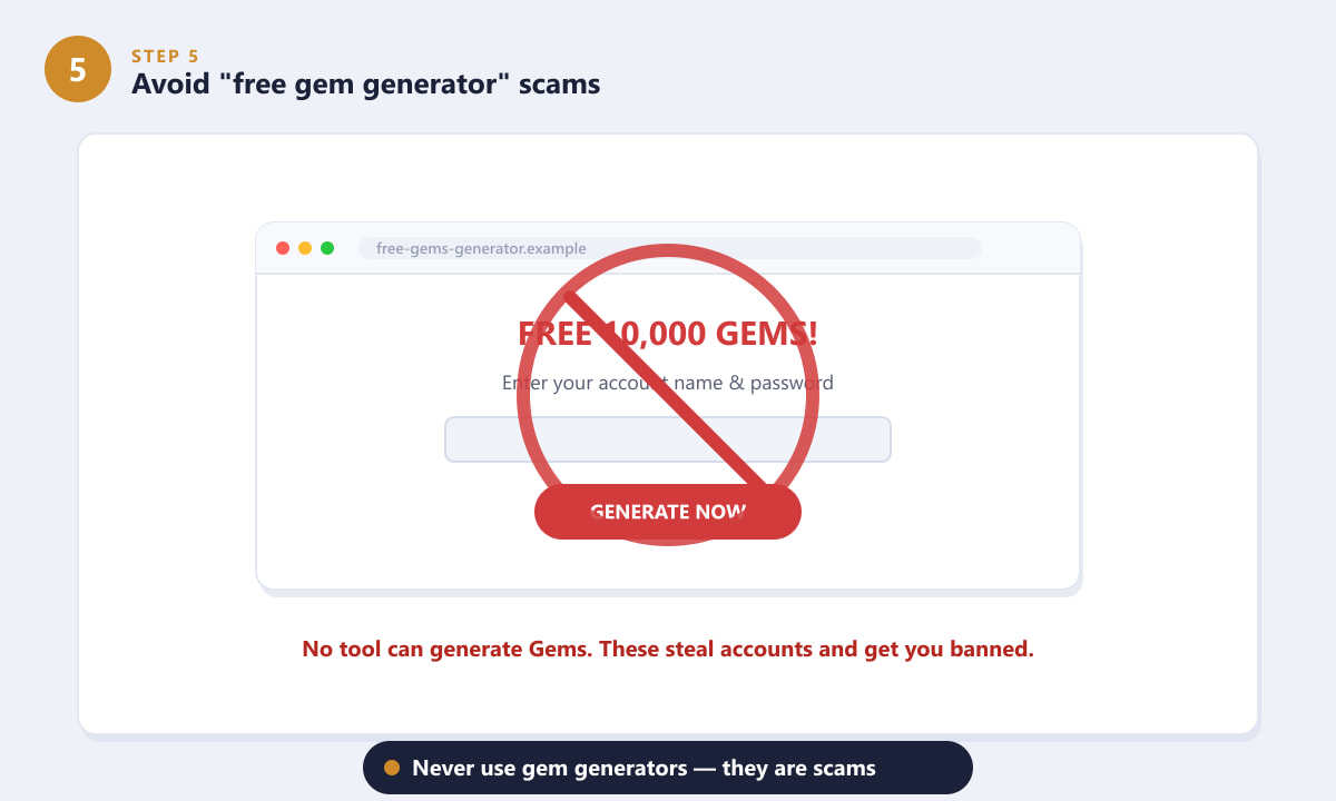 Warning to avoid free gem generator scams in Clash of Clans