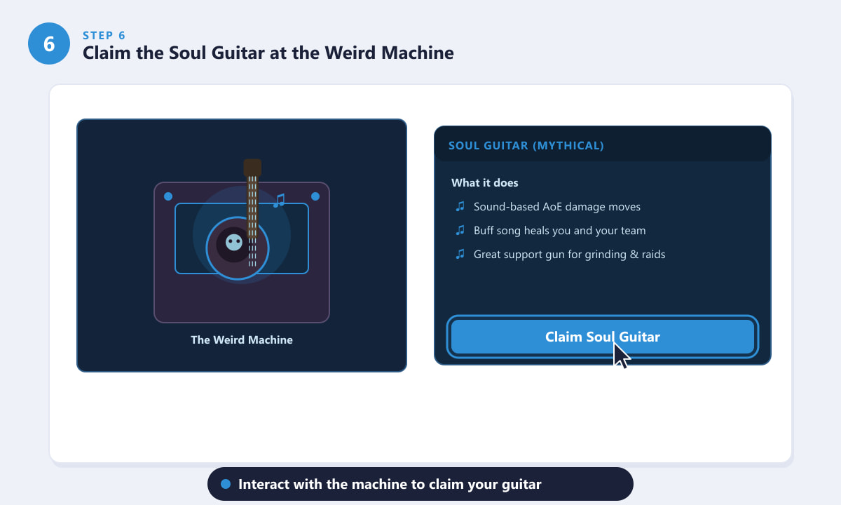 Récupérez la Guitare de l'Âme à la Machine Bizarre après avoir résolu l'énigme de Blox Fruits