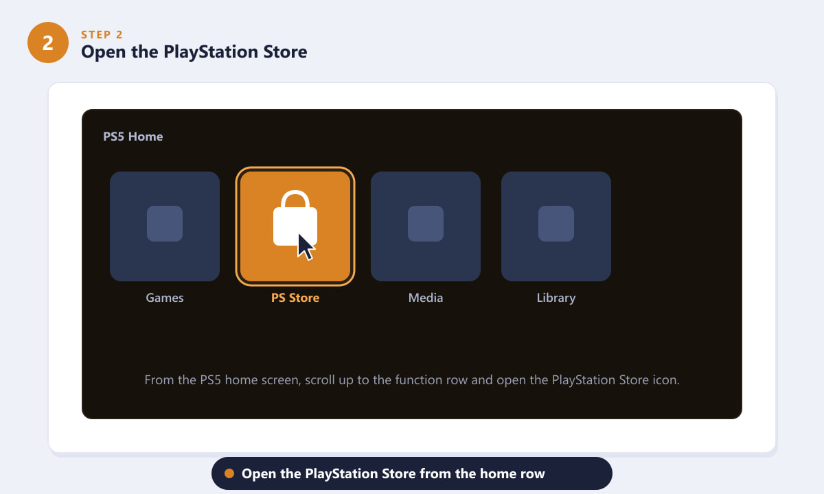 Opening the PlayStation Store from the PS5 home screen to get Warzone