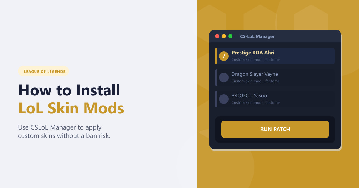 How to Install LoL Skin Mods (2026 Guide)
