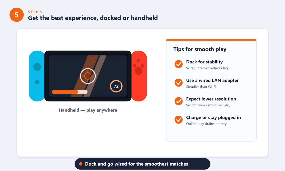 نصائح للحصول على أفضل تجربة لعب Overwatch 2 على جهاز Switch في الوضع المحمول والوضع المتصل بالتلفاز