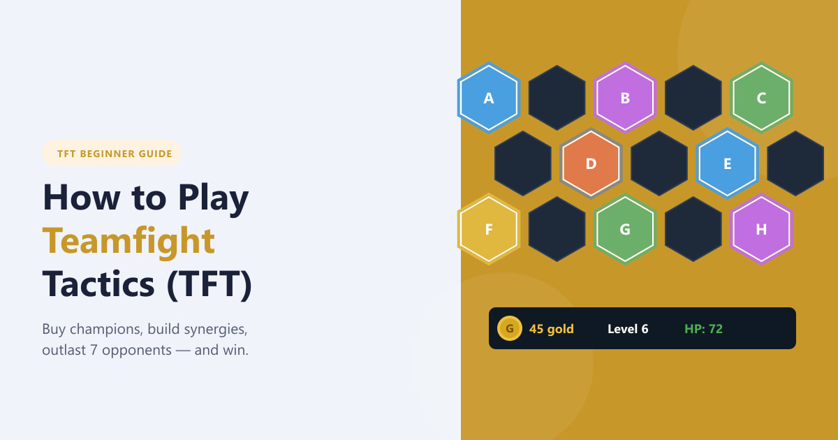 How to Play Teamfight Tactics (TFT) — Beginners Guide (2026)