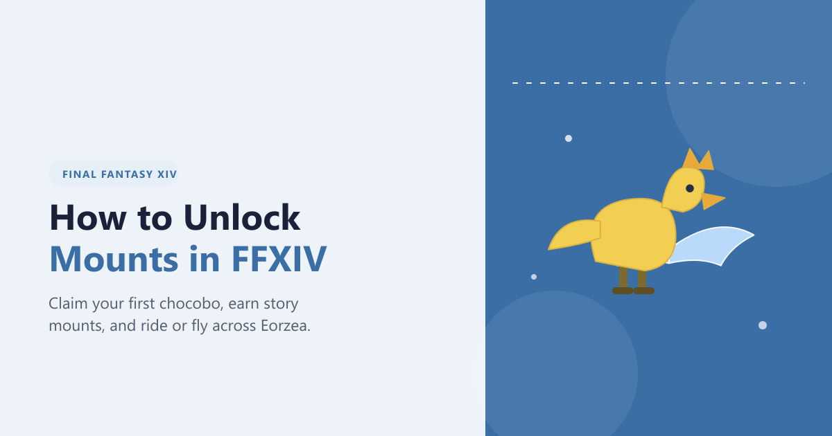 How to Unlock Mounts in FFXIV (2026 Guide)