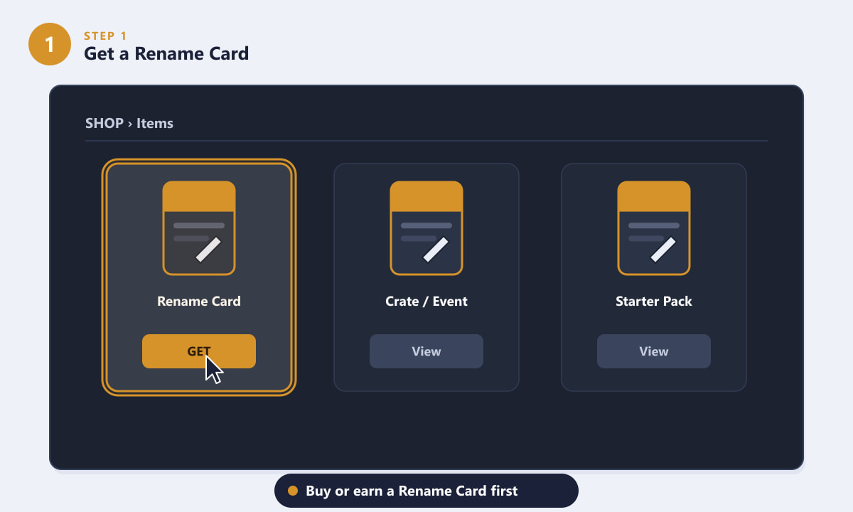 Getting a Rename Card from the PUBG Mobile shop