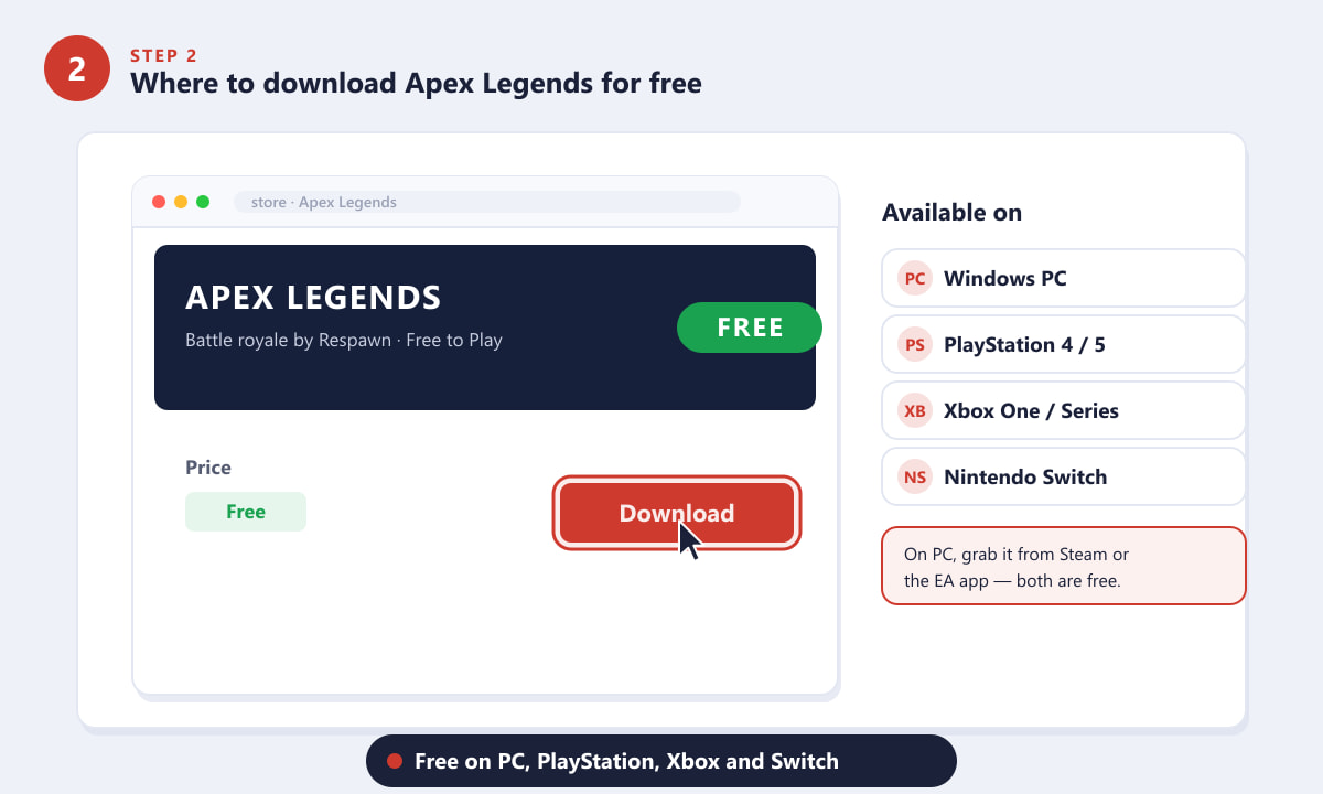Where to download Apex Legends for free on PC, PlayStation, Xbox and Switch