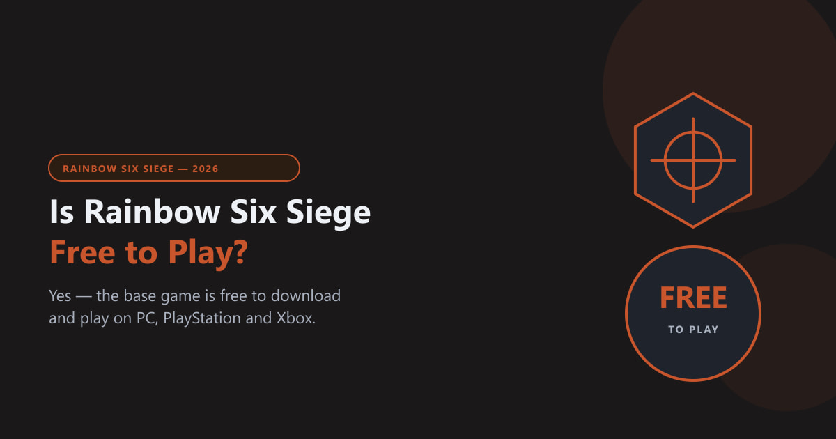 Is Rainbow Six Siege Free to Play? (2026)