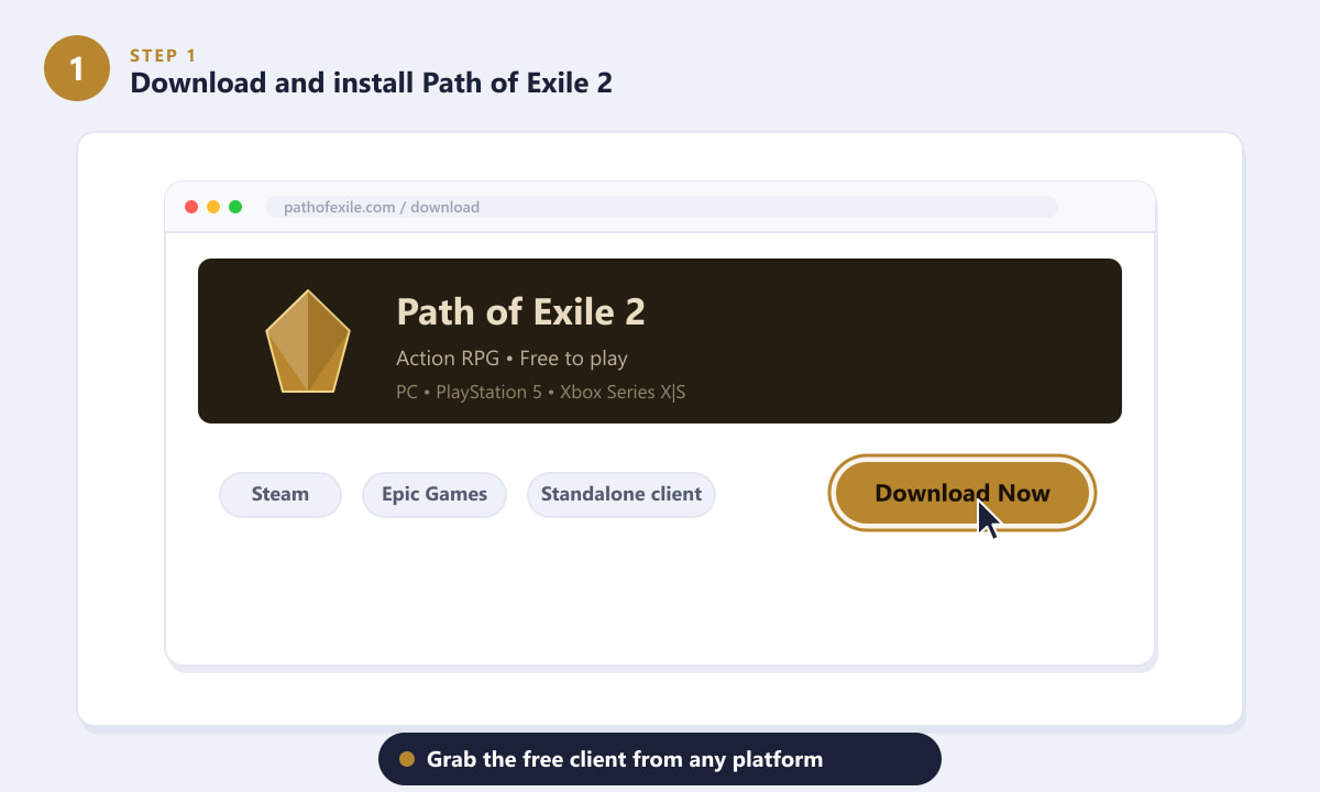 Downloading Path of Exile 2 for free from Steam, Epic Games, or the standalone client