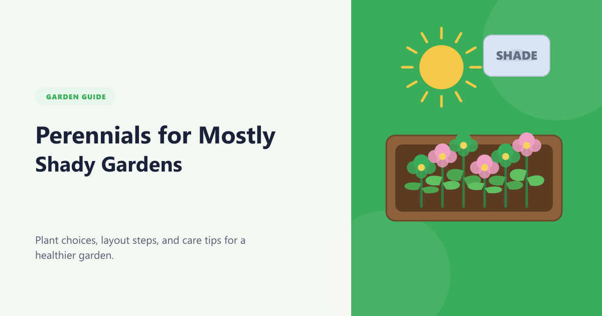 Perennials for Mostly Shady Gardens Guide