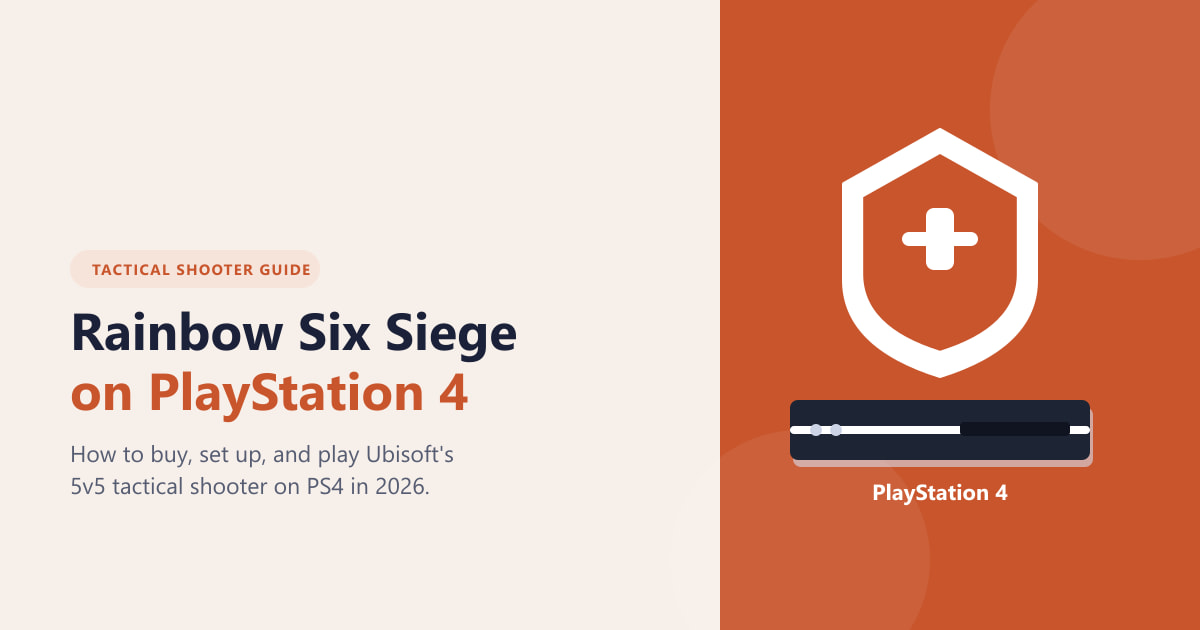 Rainbow Six Siege on PlayStation 4: Full Guide (2026)