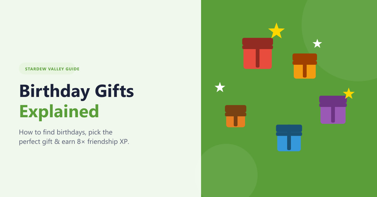 Stardew Valley Birthday Gifts Explained (2026)