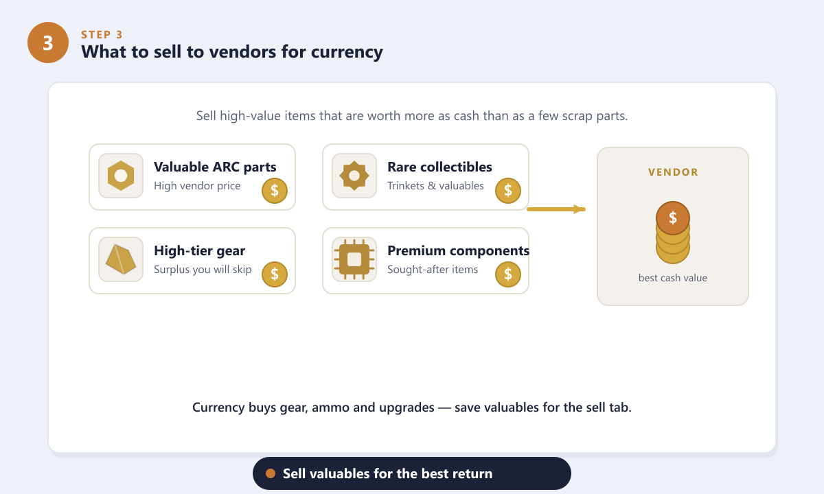 What to sell in ARC Raiders to vendors for currency