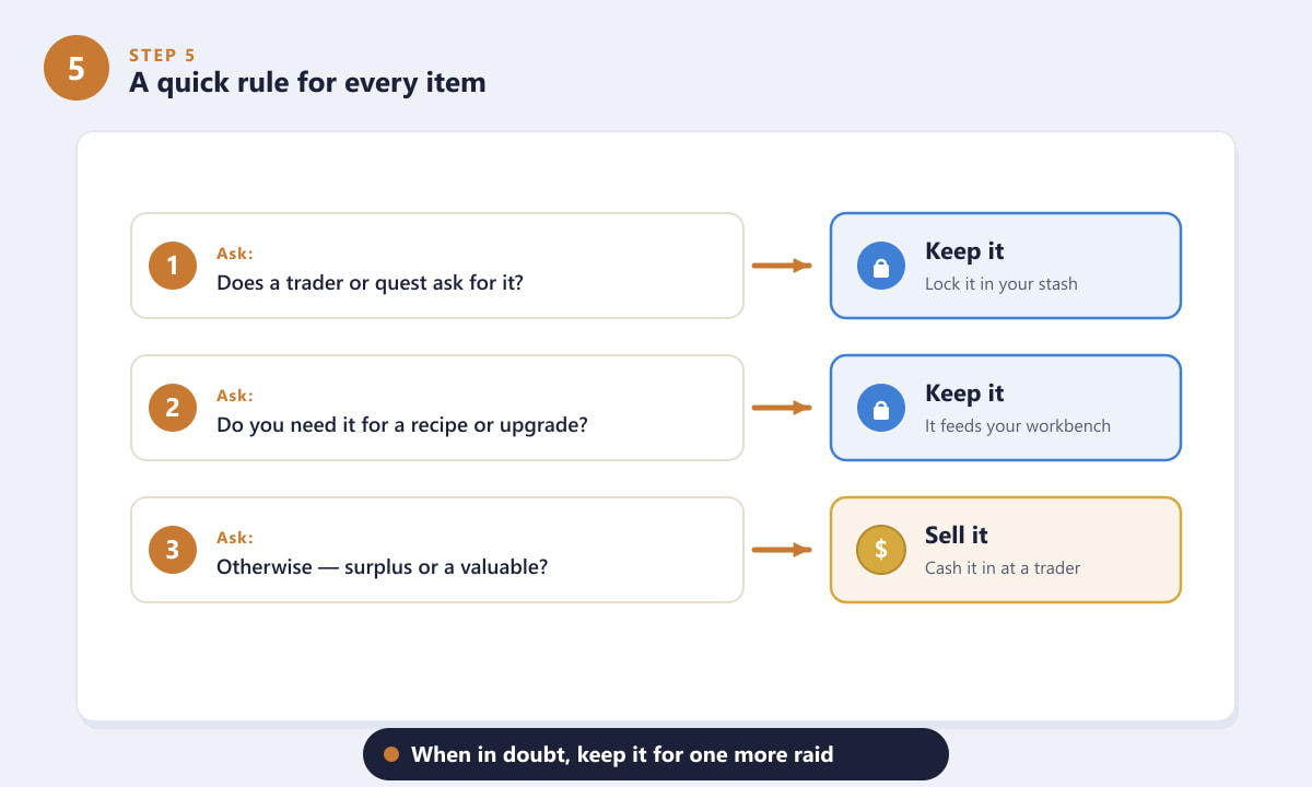 A quick sell-or-keep decision rule for every item in ARC Raiders
