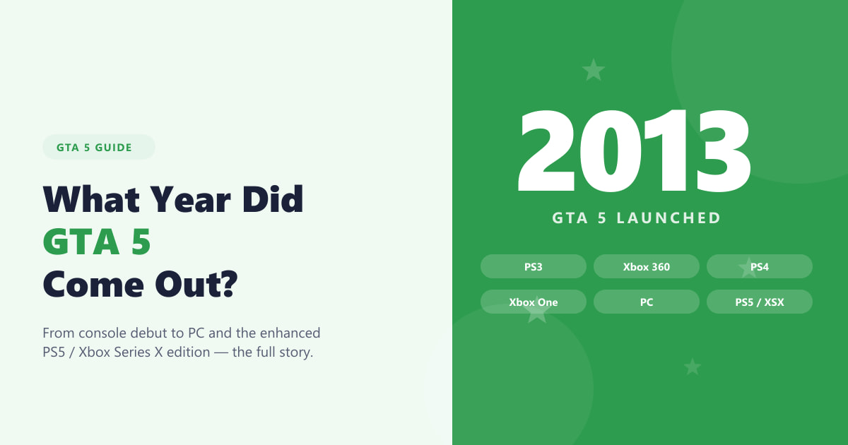 What Year Did GTA 5 Come Out? (Full Release History)