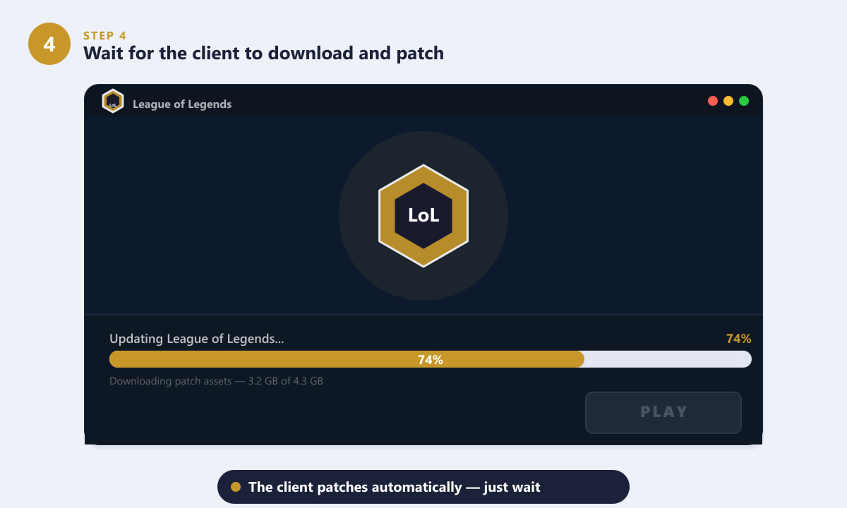 Загрузка и обновление игровых файлов клиента League of Legends