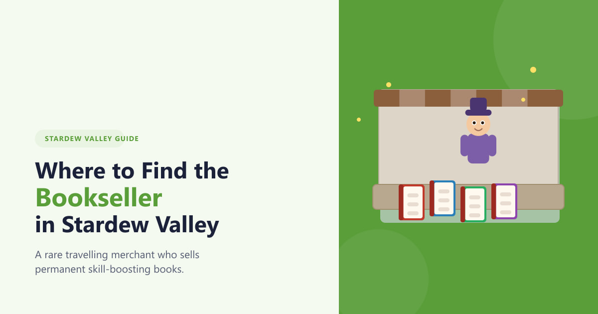 Where to Find the Bookseller in Stardew Valley (2026)