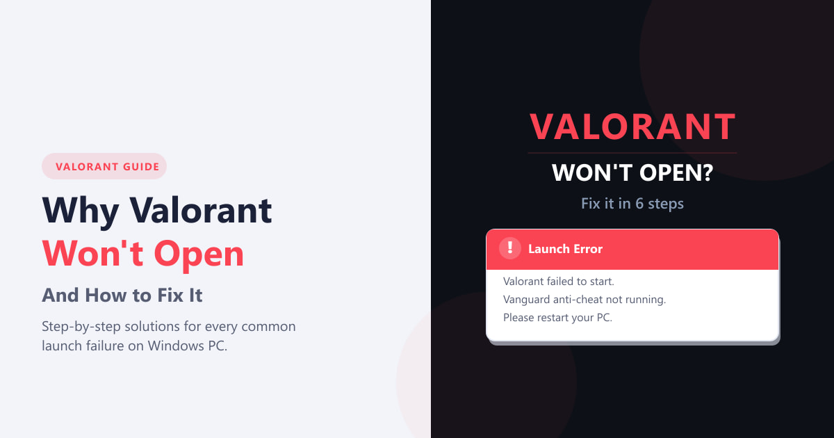 Why Valorant Wont Open and How to Fix It (2026)