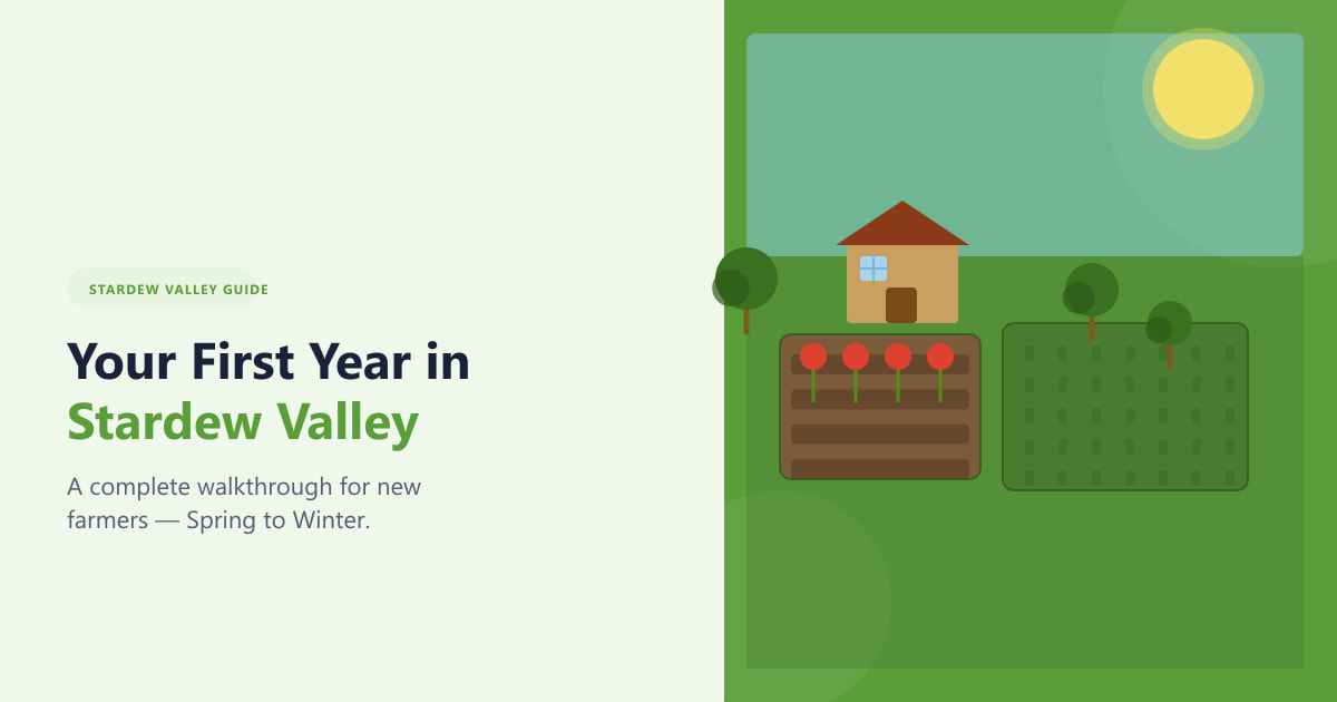Your First Year in Stardew Valley: A Complete Walkthrough (2026)