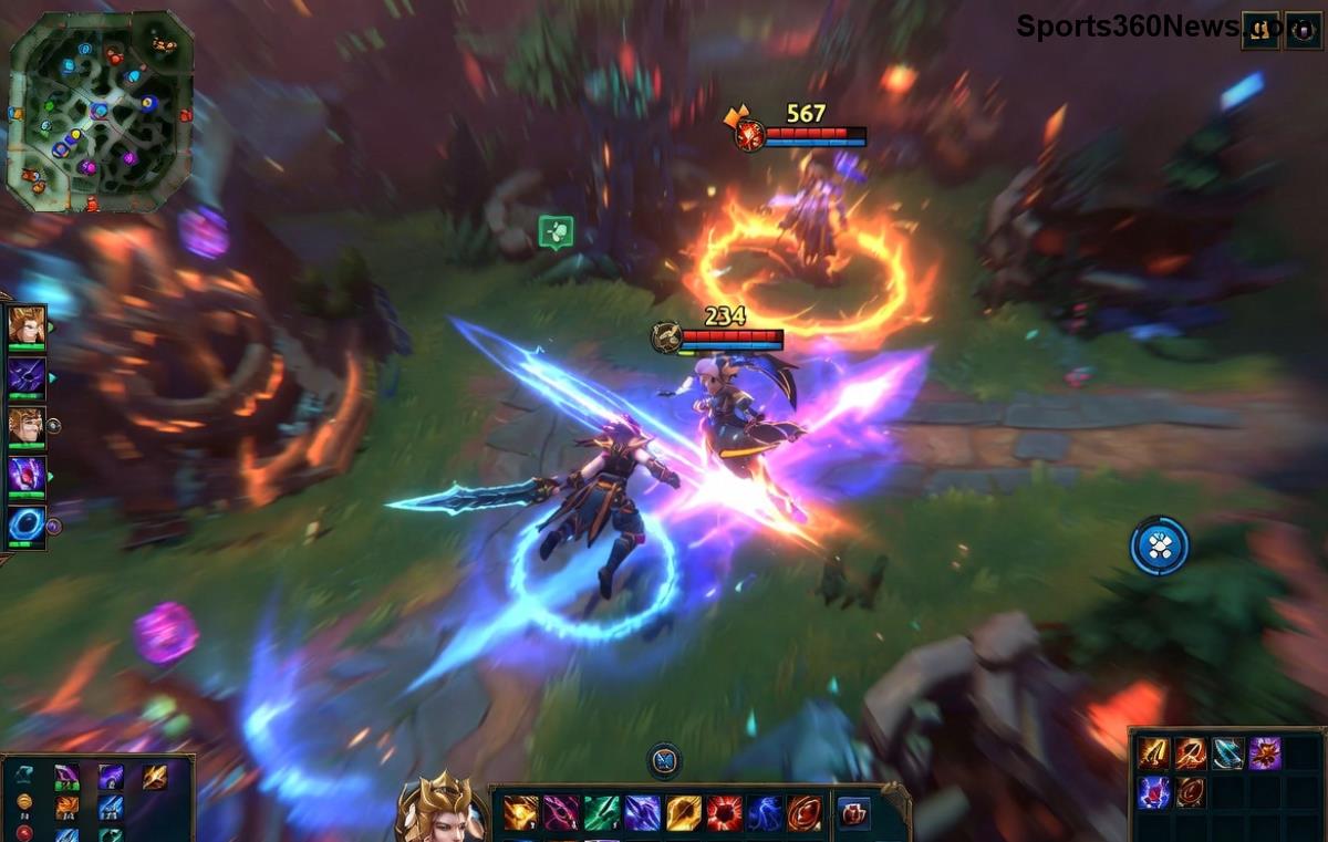 Pro League of Legends graphics settings in action during competitive match