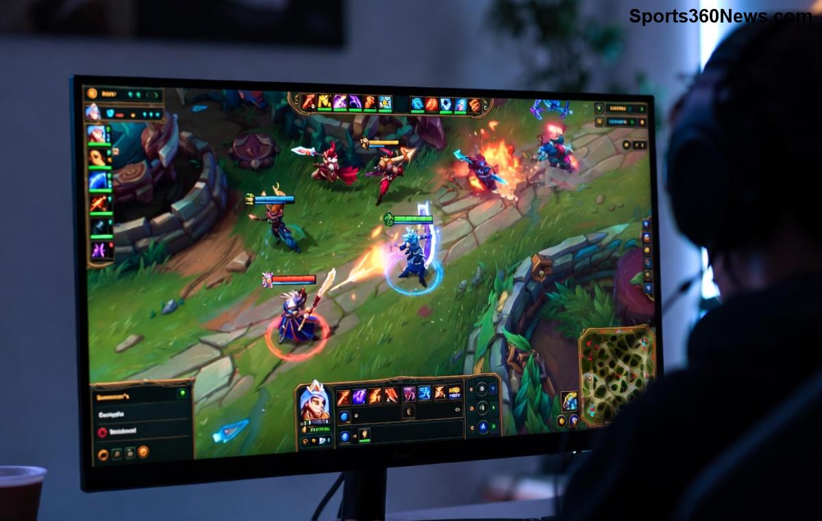 LoL wave management example with minions pushing