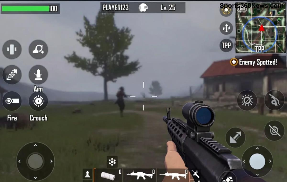 PUBG Mobile エイム感度設定画面