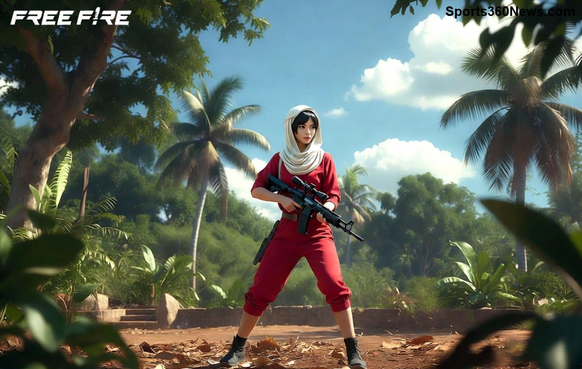 M4A1 Upgradeable Chip in action during intense Free Fire firefight