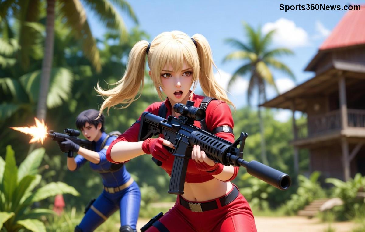 Vista panoramica della Vecchia Mappa Bermuda di Free Fire con zone loot epiche