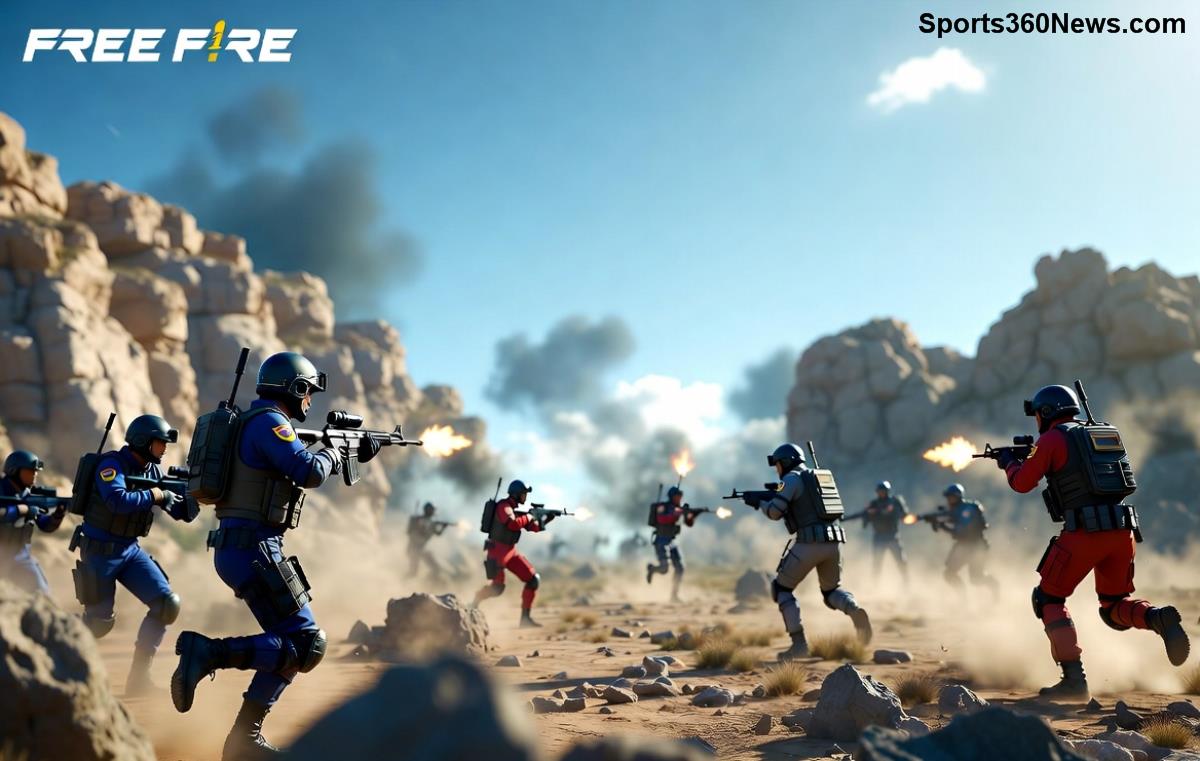 Free Fire Anniversary Event vibrant celebration with exclusive skins and fireworks