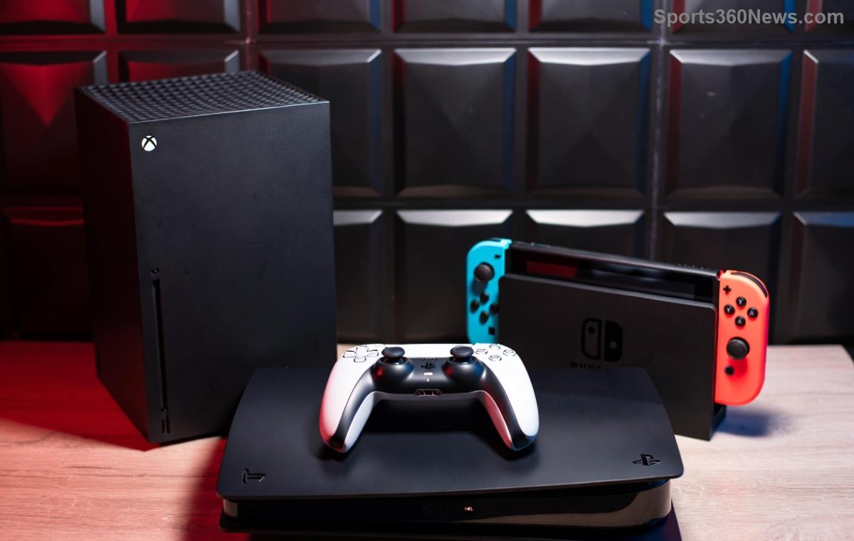 PS5 console with performance optimization visuals