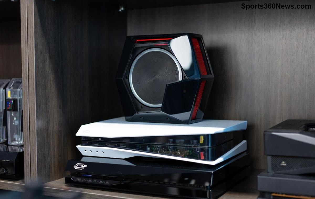 PS5 console with visible dust on vents before cleaning