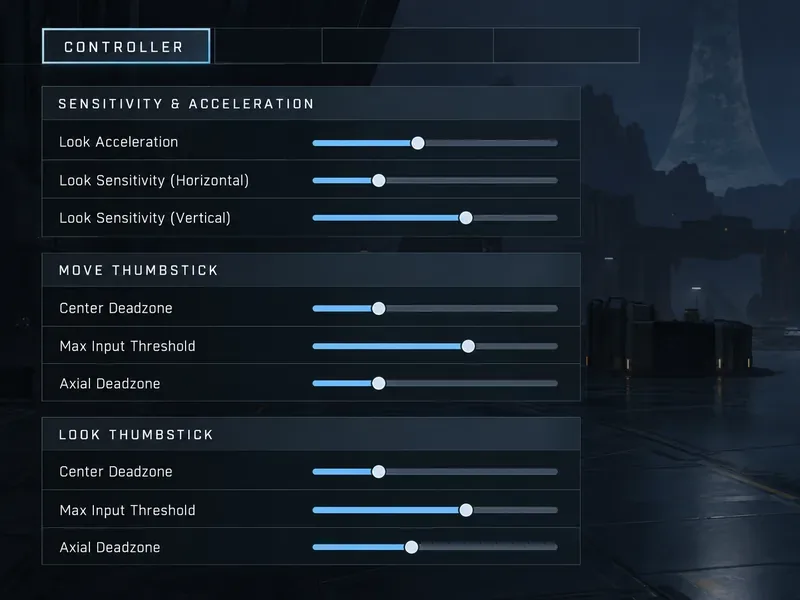 Mejores valores de aceleración y zona muerta para el mando de Halo Infinite