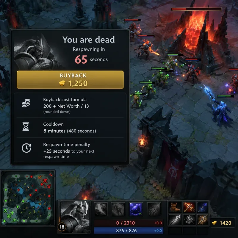 Dota 2 Buyback Explained: Cooldown, Gold Cost and Strategic Risk