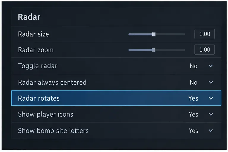 How to Disable Radar Rotation in CS2