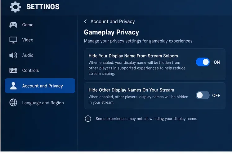 如何在 Fortnite 中隱藏 HUD 上的使用者名稱
