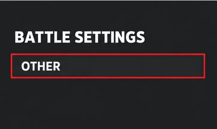 An illustrative Battle Settings panel shows the Other category highlighted.
