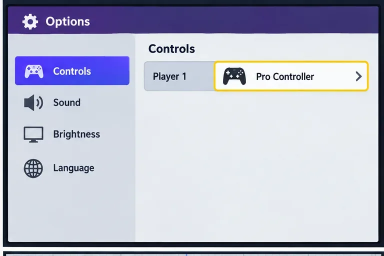 La page Commandes avec un profil de contrôleur sélectionné