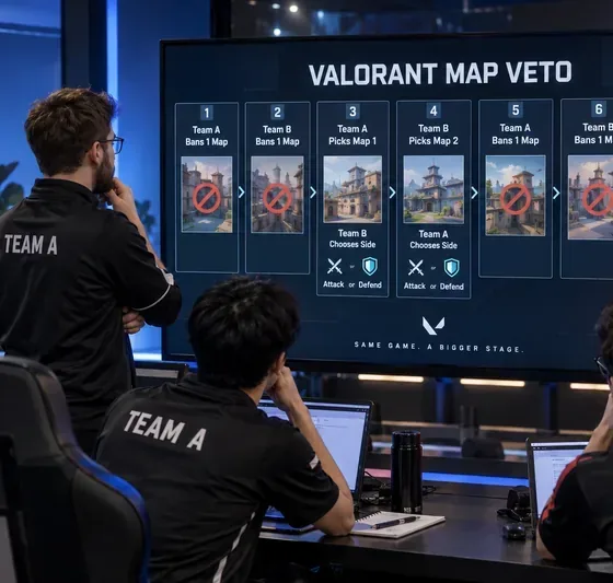 Valorant map veto explained: pick order, side selection and deciding maps