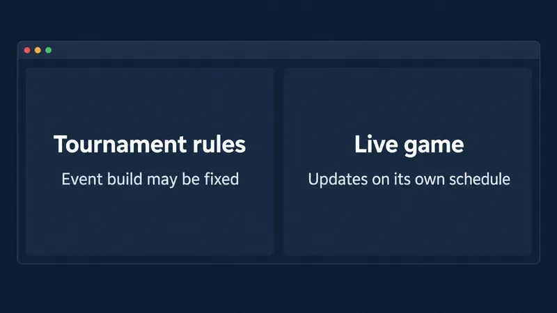 Which Game Patch Does an Esports Tournament Use?